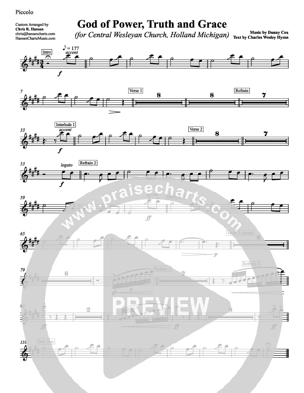 God Of Power Truth And Grace Flute/Piccolo (Chris Hansen)