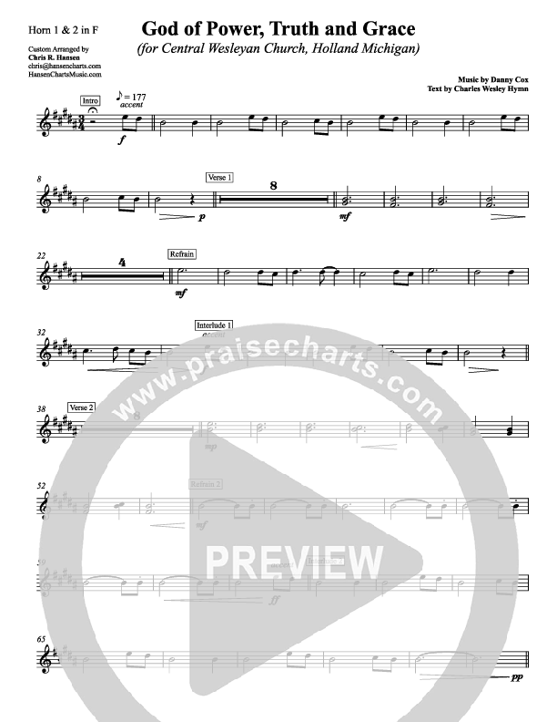 God Of Power Truth And Grace French Horn 1/2 (Chris Hansen)