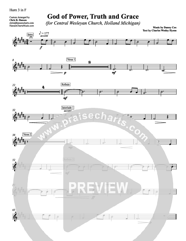 God Of Power Truth And Grace French Horn 3 (Chris Hansen)