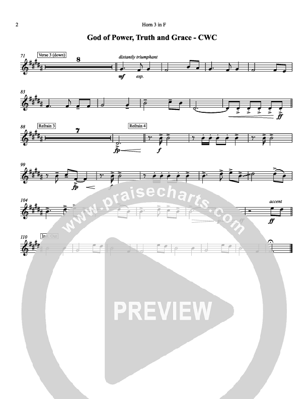God Of Power Truth And Grace French Horn 3 (Chris Hansen)