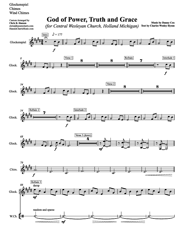 God Of Power Truth And Grace Glockenspiel (Chris Hansen)