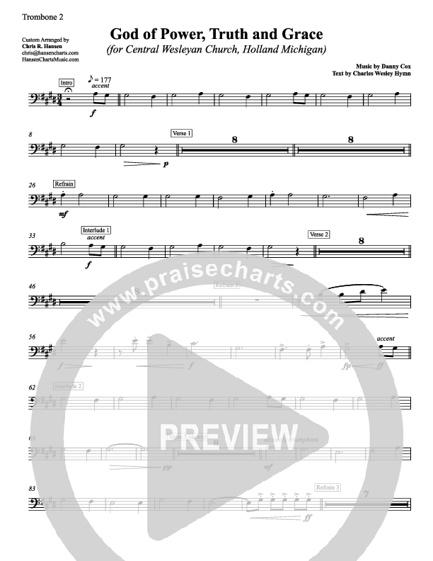 God Of Power Truth And Grace Trombone 2 (Chris Hansen)