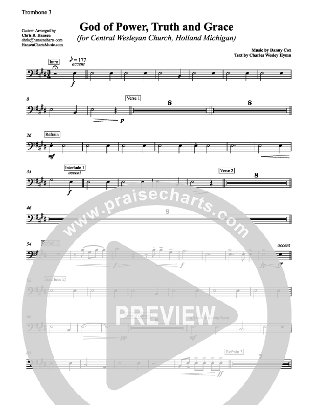 God Of Power Truth And Grace Trombone 3 (Chris Hansen)