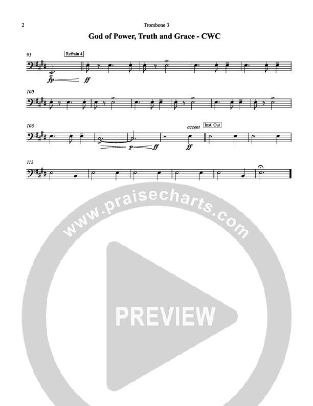 God Of Power Truth And Grace Trombone 3 (Chris Hansen)