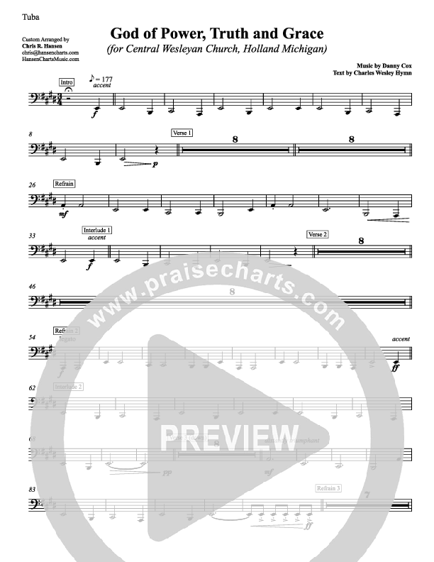 God Of Power Truth And Grace Tuba (Chris Hansen)