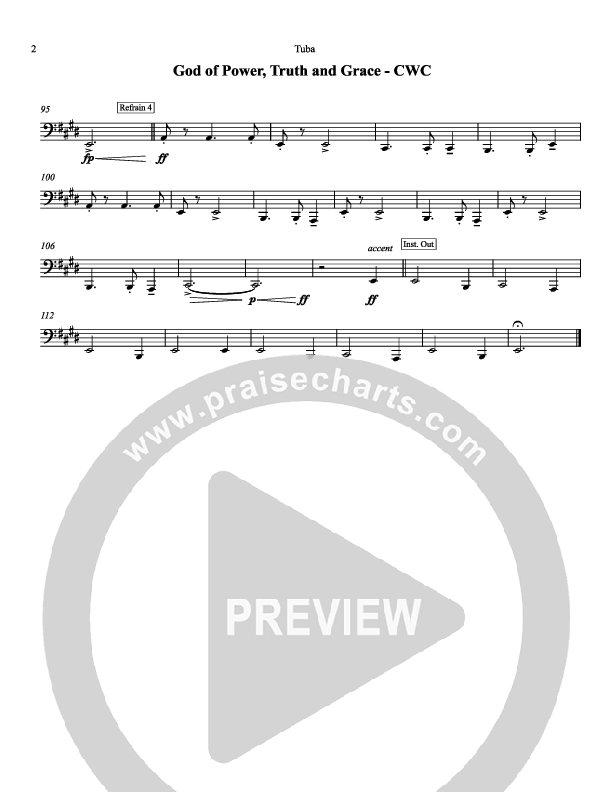 God Of Power Truth And Grace Tuba (Chris Hansen)