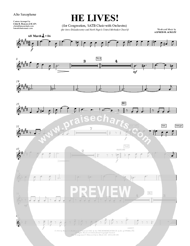 He Lives Alto Sax (Chris Hansen)