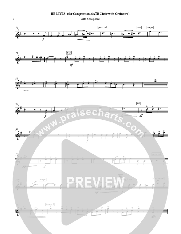 He Lives Alto Sax (Chris Hansen)