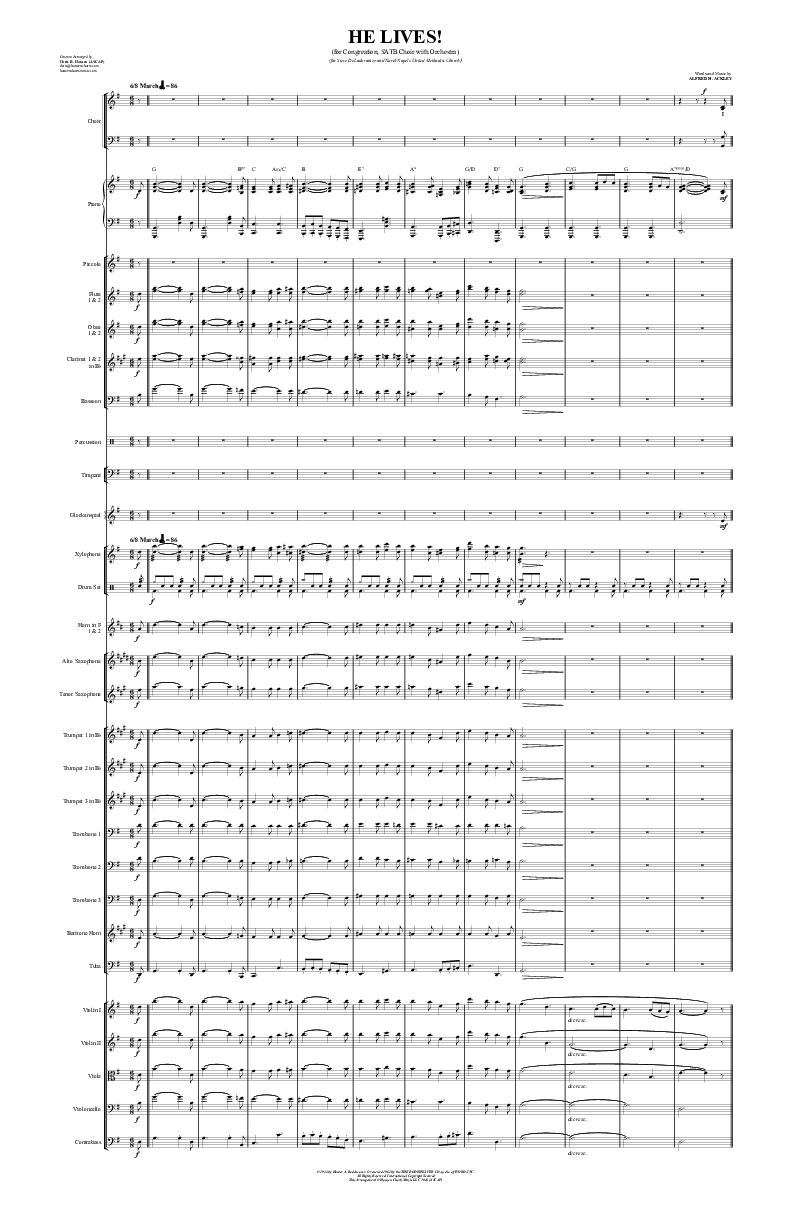 He Lives Conductor's Score (Chris Hansen)