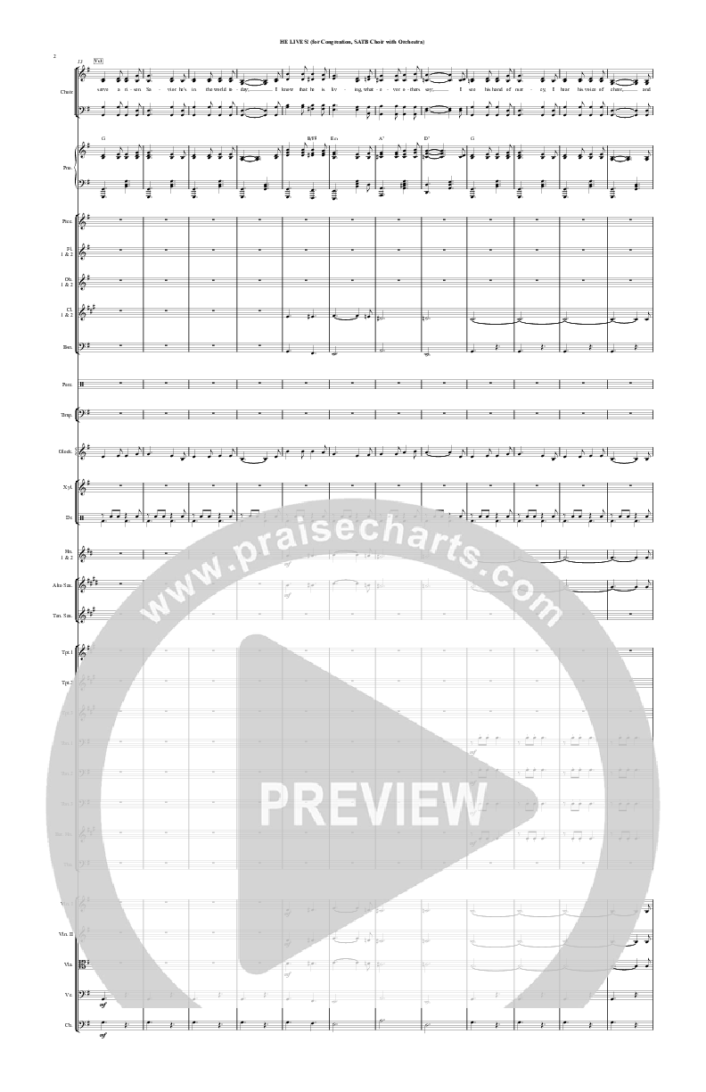 He Lives Orchestration (Chris Hansen)