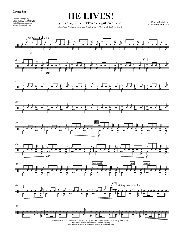 He Lives Drum Set (Chris Hansen)