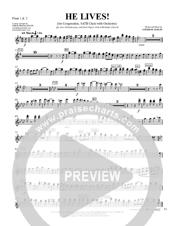 He Lives Flute 1/2 (Chris Hansen)