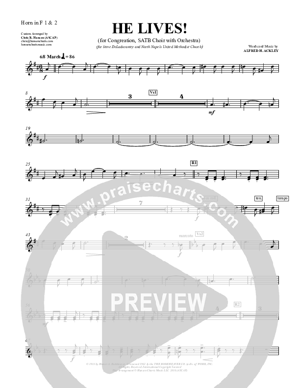 He Lives French Horn 1/2 (Chris Hansen)