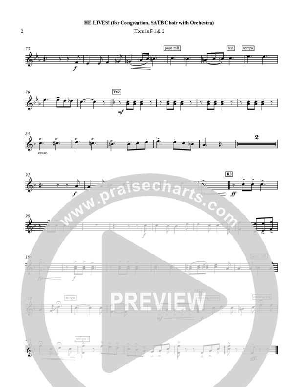 He Lives French Horn 1/2 (Chris Hansen)