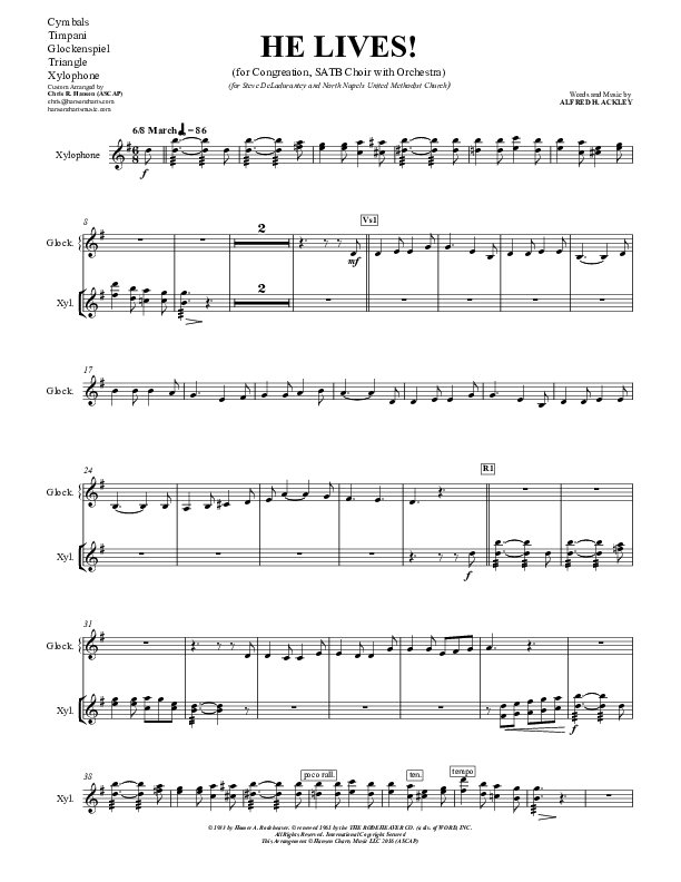 He Lives Glockenspiel (Chris Hansen)