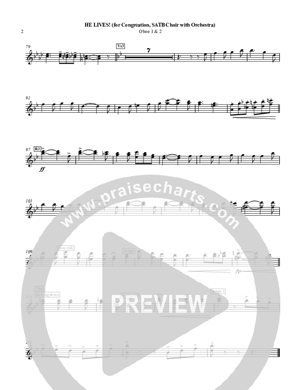 He Lives Oboe 1/2 (Chris Hansen)