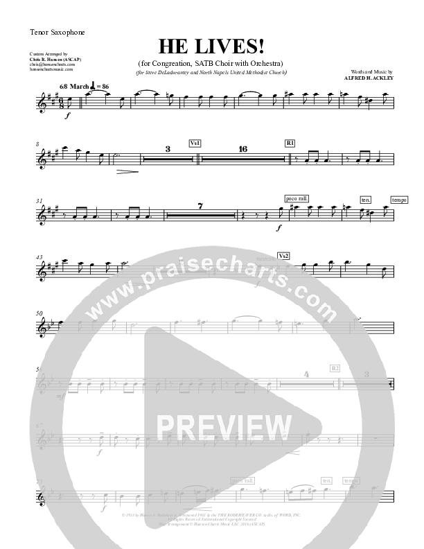 He Lives Tenor Sax 2 (Chris Hansen)