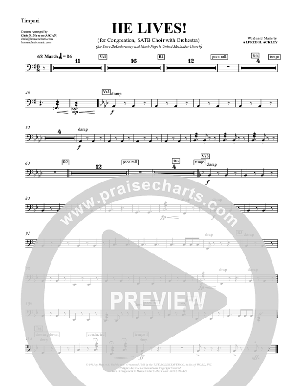 He Lives Timpani (Chris Hansen)