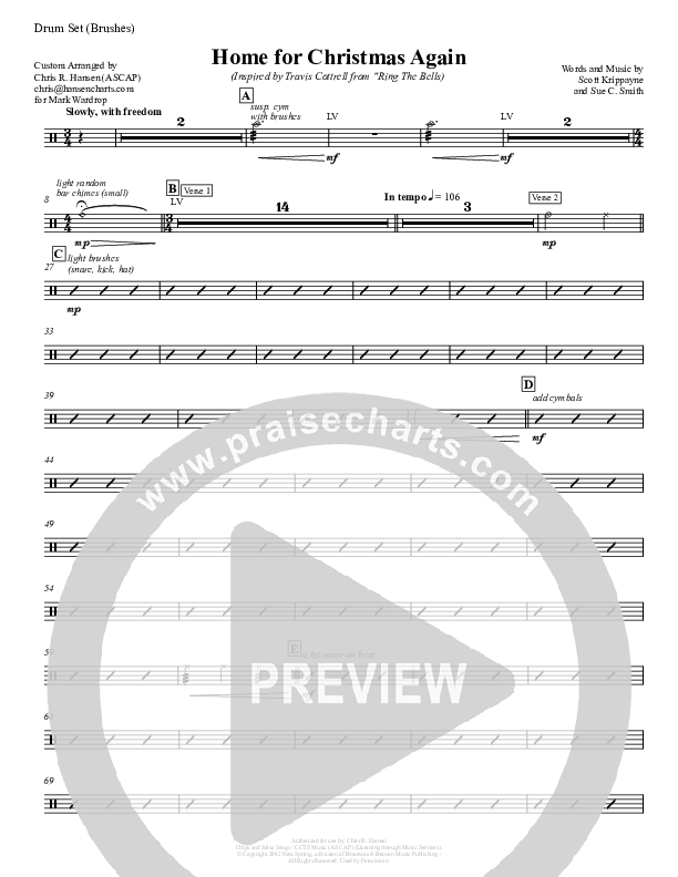 Home For Christmas Again  Drum Set (Chris Hansen)