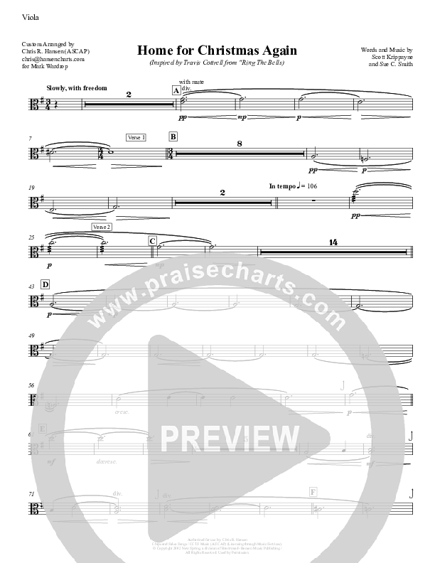 Home For Christmas Again  Viola (Chris Hansen)