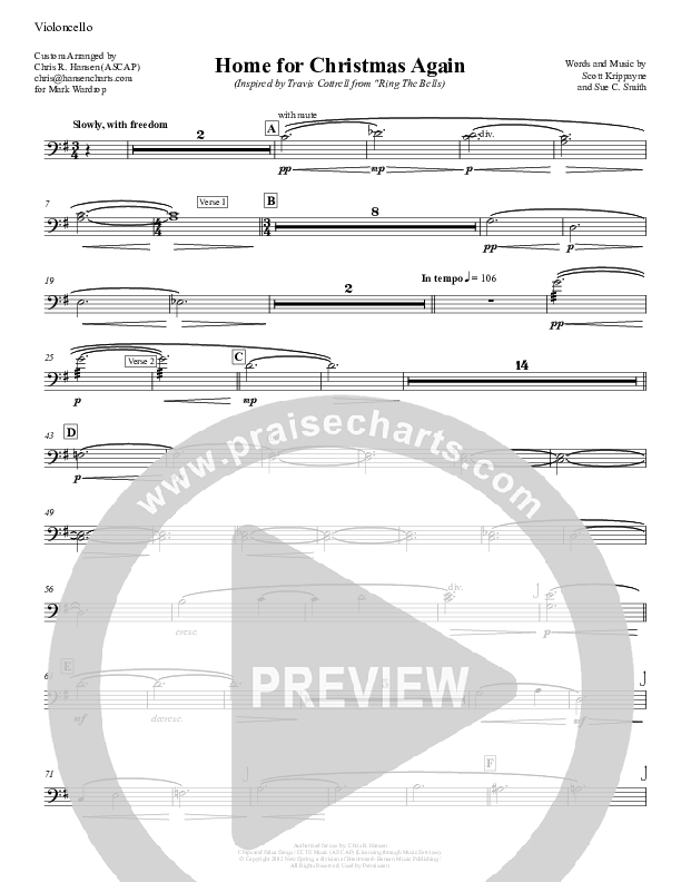 Home For Christmas Again  Violincello (Chris Hansen)