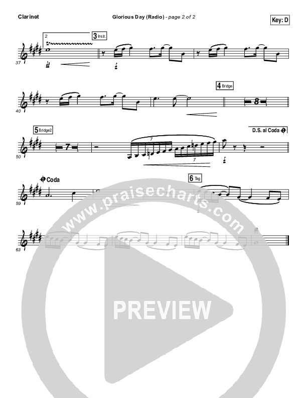 Glorious Day (Radio) Clarinet (Passion / Kristian Stanfill)