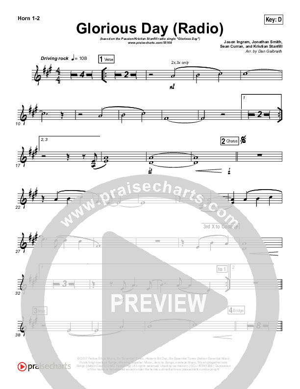 Glorious Day (Radio) French Horn 1/2 (Passion / Kristian Stanfill)