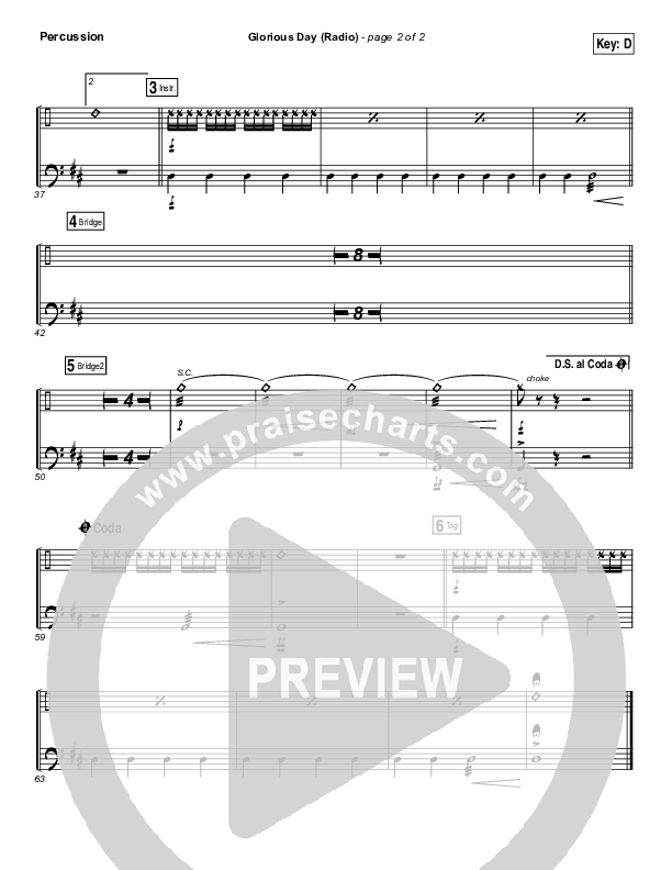 Glorious Day (Radio) Percussion (Passion / Kristian Stanfill)