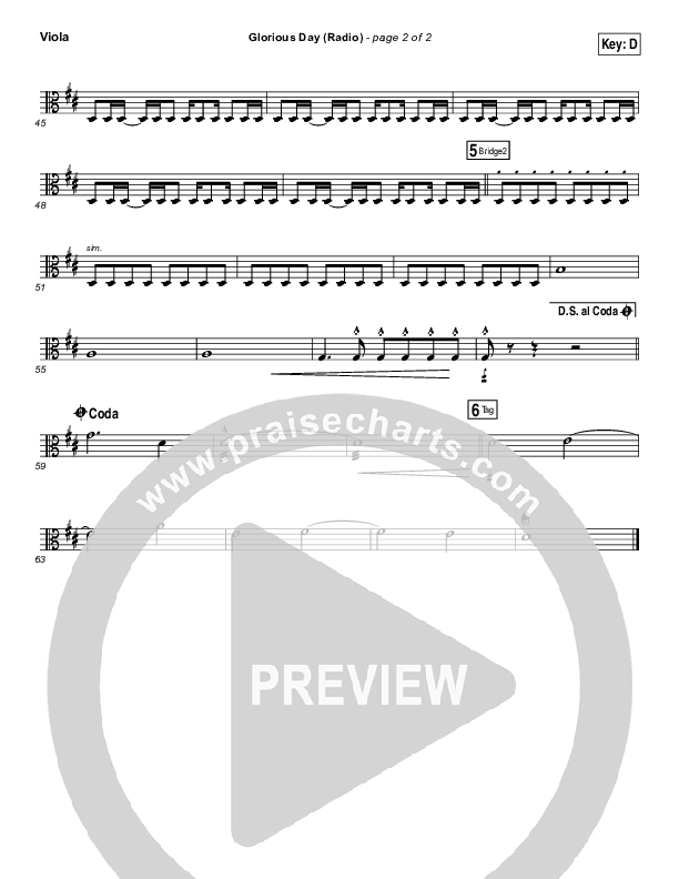 Glorious Day (Radio) Viola (Passion / Kristian Stanfill)