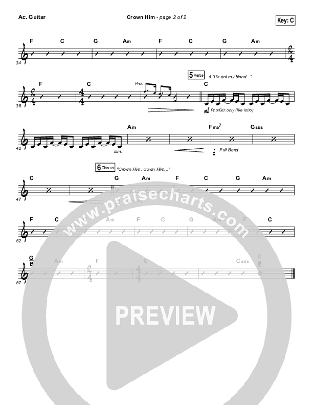 Crown Him Acoustic Guitar (I Am They)