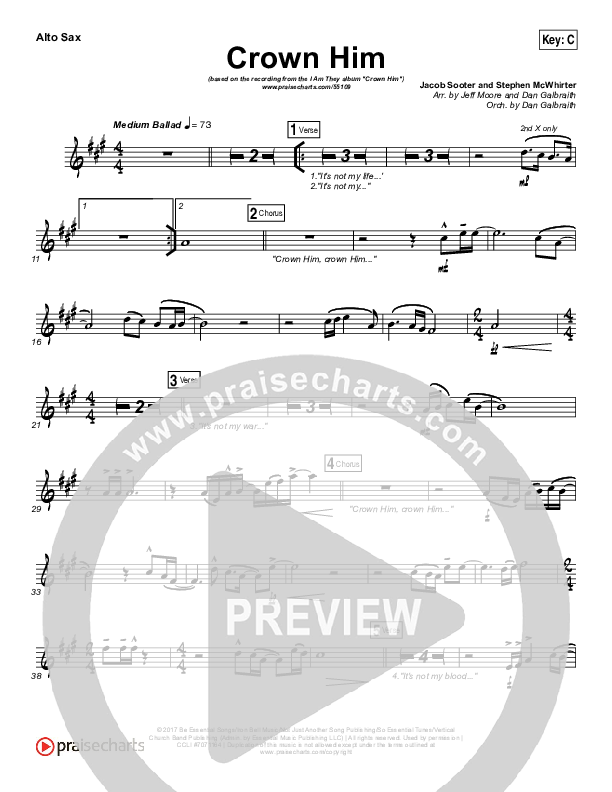 Crown Him Alto Sax (I Am They)