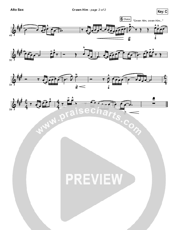 Crown Him Alto Sax (I Am They)