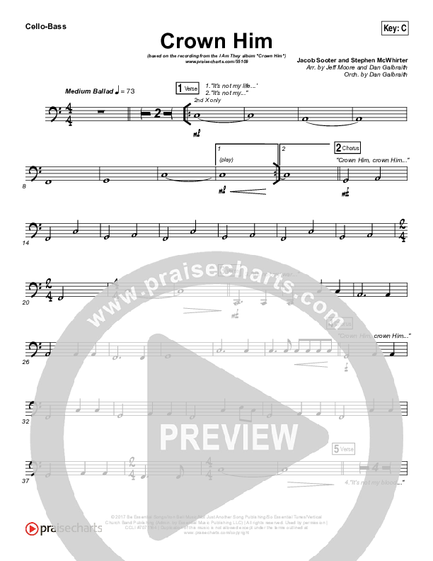 Crown Him Cello/Bass (I Am They)