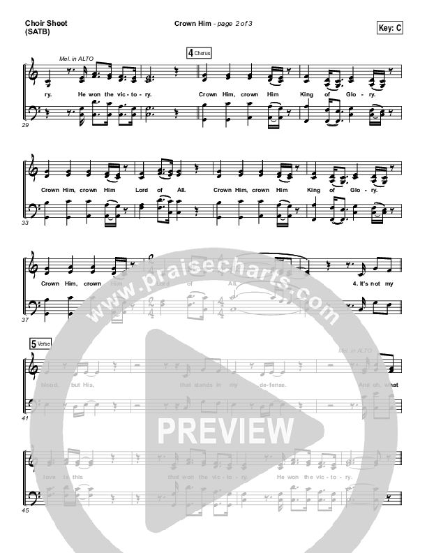 Crown Him Choir Sheet (SATB) (I Am They)