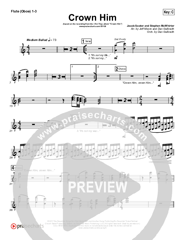 Crown Him Flute/Oboe 1/2/3 (I Am They)