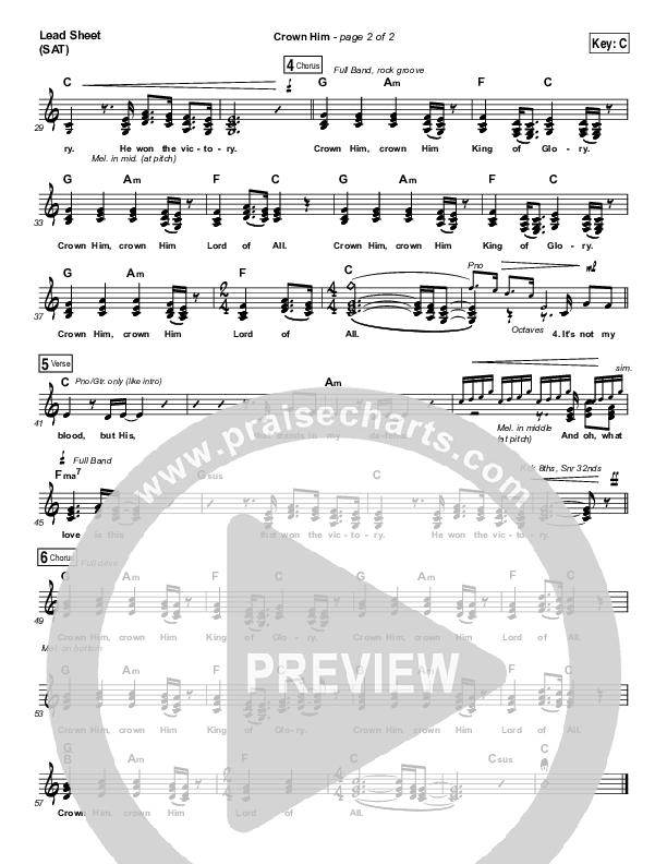 Crown Him Lead Sheet (SAT) (I Am They)