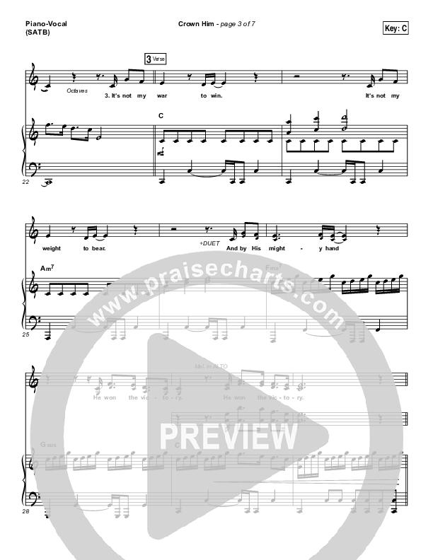 Crown Him Piano/Vocal Pack (I Am They)