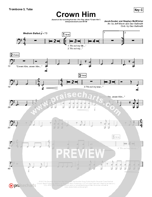 Crown Him Trombone 3/Tuba (I Am They)