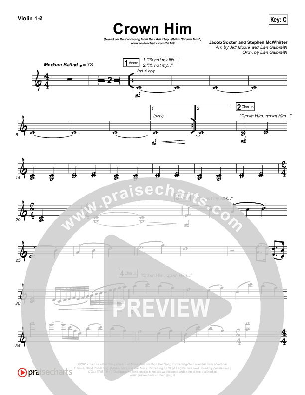 Crown Him Violin 1/2 (I Am They)