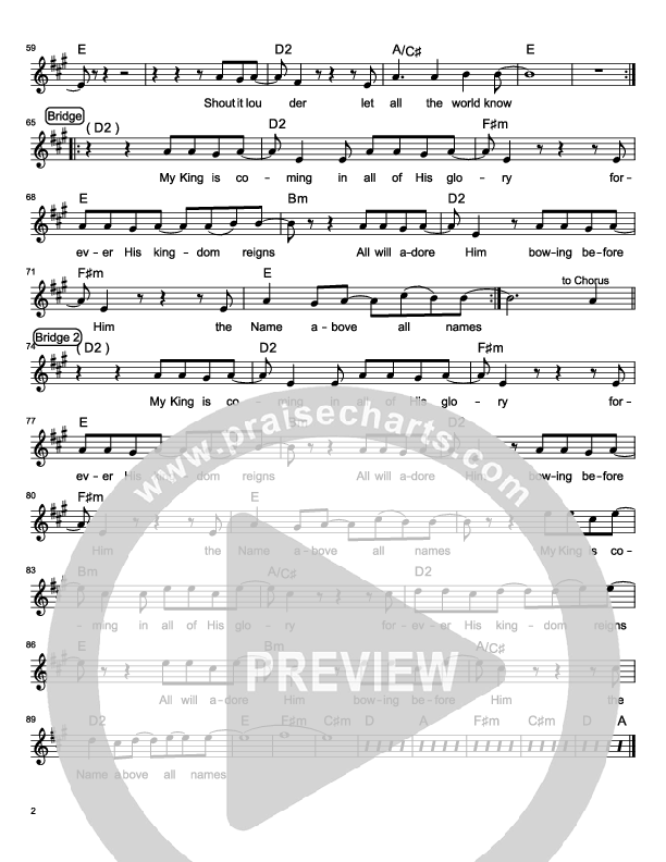 Let Your Glory Shine Lead Sheet (Daystar Worship)