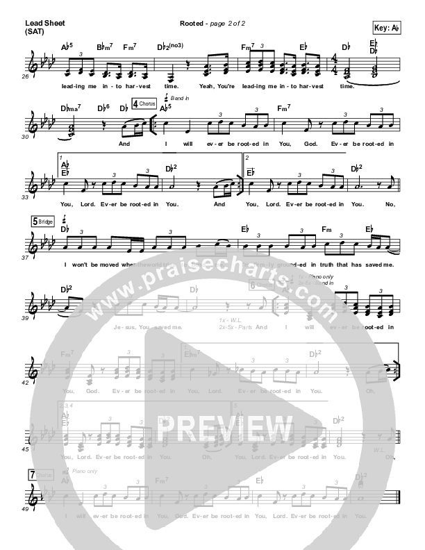 Rooted Lead Sheet (Kerrie Roberts)