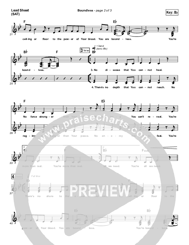 Boundless Lead Sheet (Kerrie Roberts)