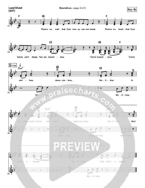 Boundless Lead Sheet (Kerrie Roberts)