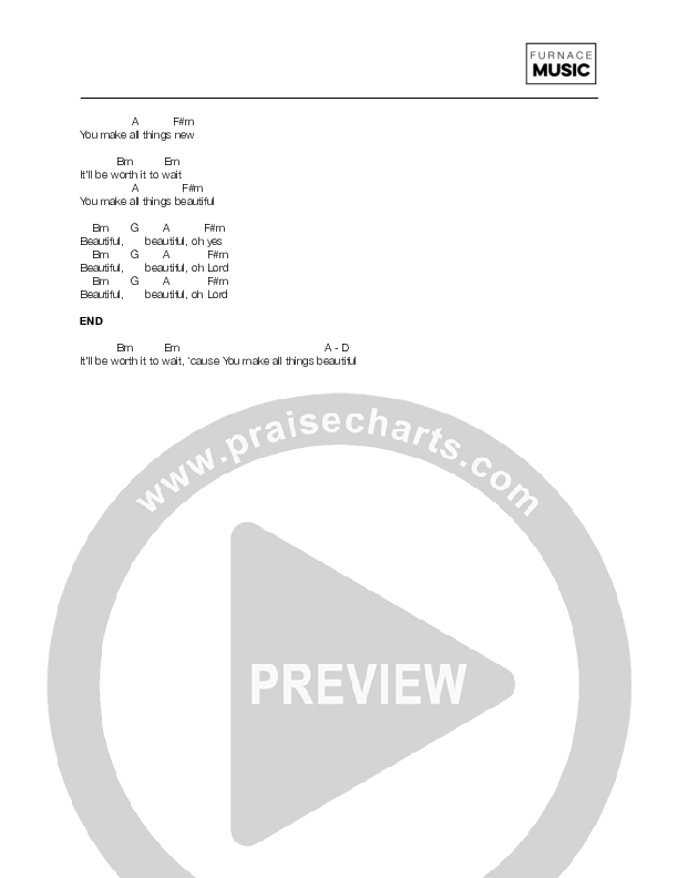 All Things Beautiful Chords & Lyrics (Angelique Marketon)