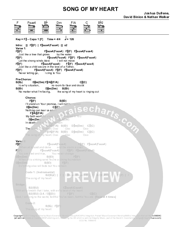 Song Of My Heart Chords & Lyrics (Covenant Worship)