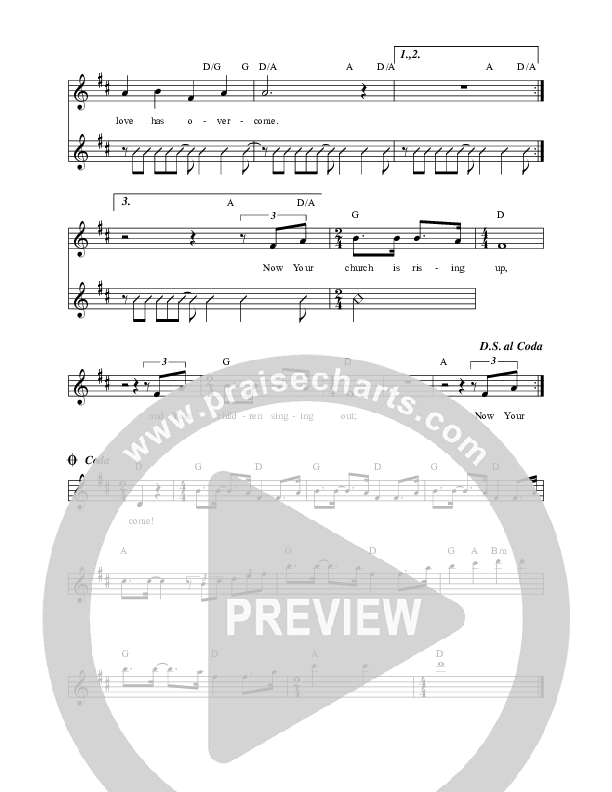 Love Has Overcome Lead Sheet (Covenant Worship)