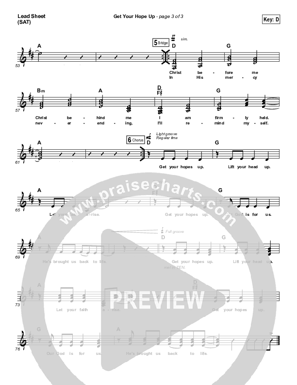 Get Your Hopes Up Lead Sheet (SAT) (Josh Baldwin)