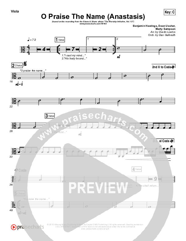 O Praise The Name (Anastasis) Viola (The Worship Initiative)