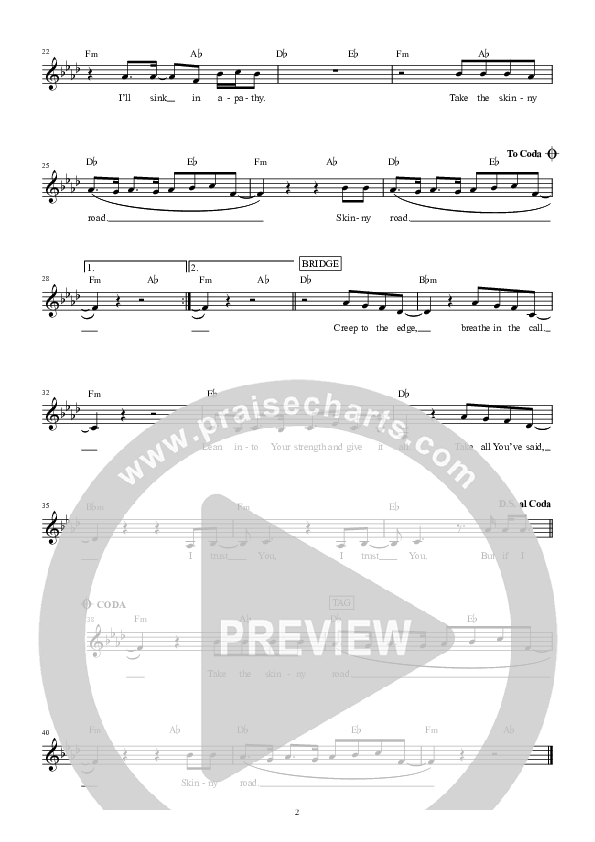 Skinny Roads Lead Sheet (Emma Mullings)