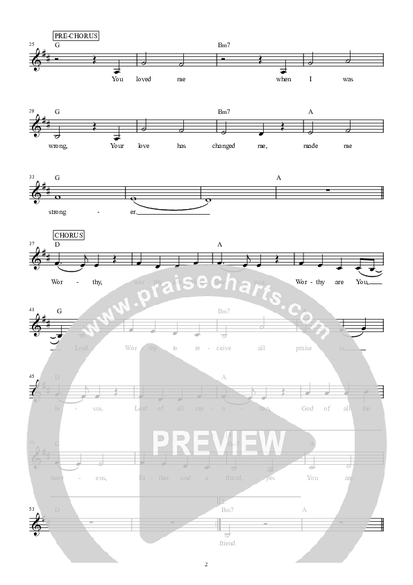 Worthy Lead Sheet (Emma Mullings / Brad Sabat)